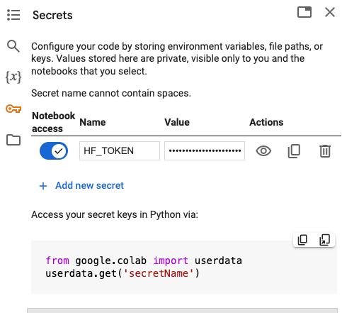 Enabling the notebook access